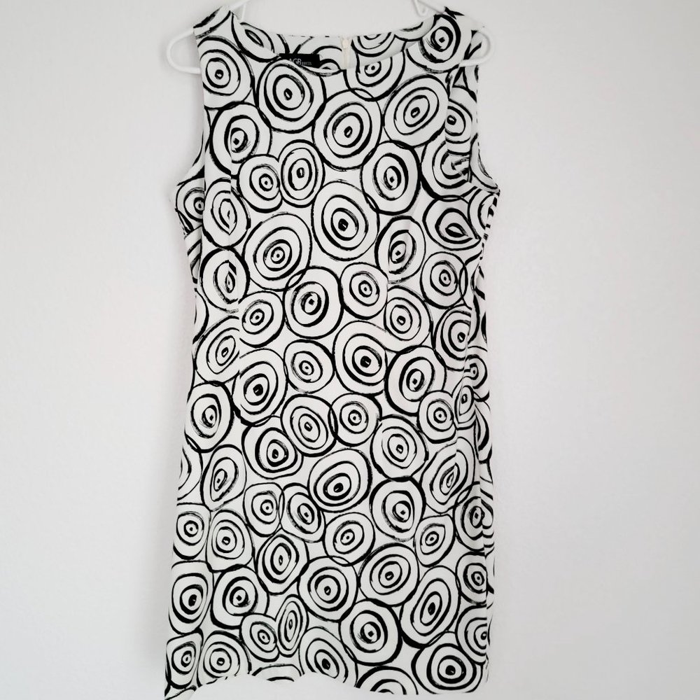 AGB Dress White and Black Swirl Pattern Women's Size14 Worn Once